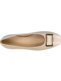 Leder-Ballerinas in Beige><noscript><img width=