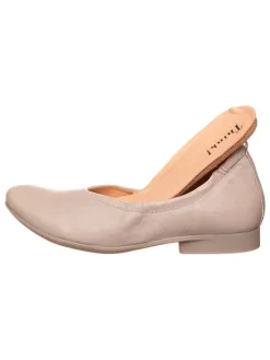 Leder-Ballerinas in Beige><noscript><img width=