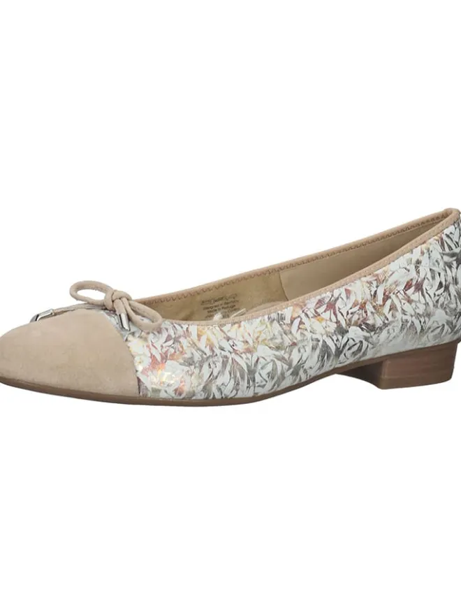 Leder-Ballerinas in Beige>Ara Shoes
