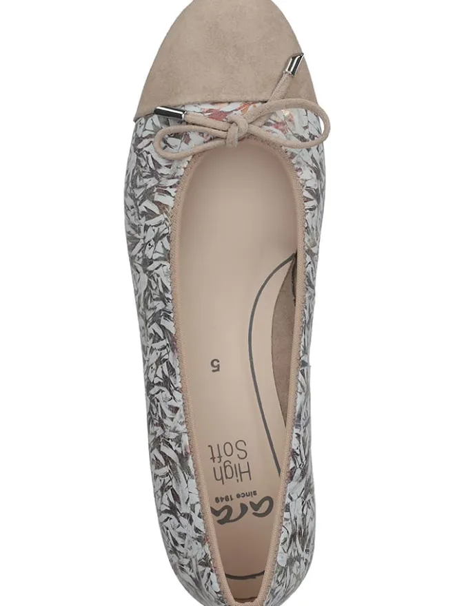 Leder-Ballerinas in Beige>Ara Shoes