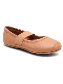 Leder-Ballerinas in Beige>bisgaard New