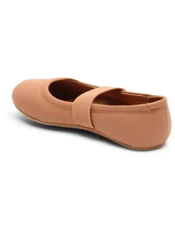 Leder-Ballerinas in Beige>bisgaard New
