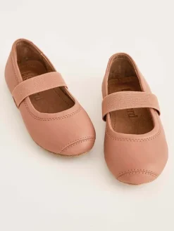 Leder-Ballerinas in Beige><noscript><img width=