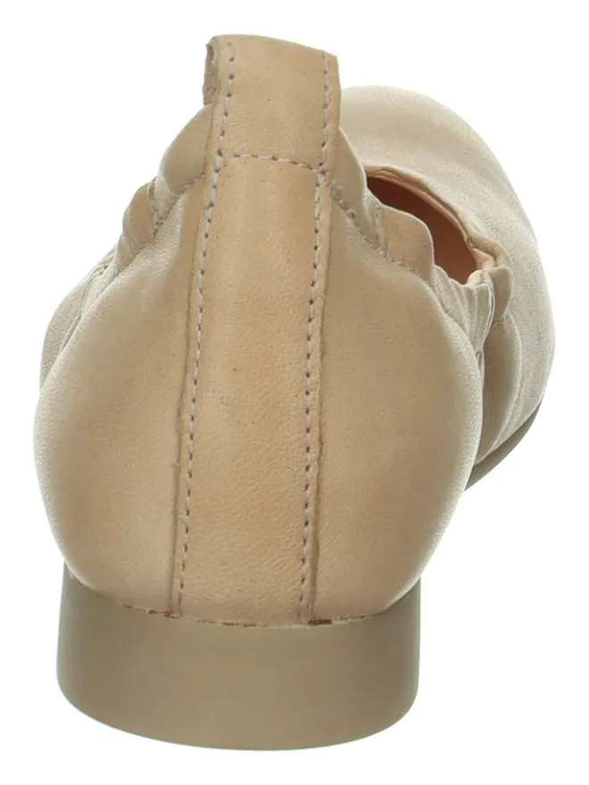 Leder-Ballerinas in Beige>Think! Hot