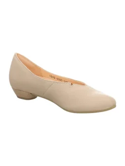 Leder-Ballerinas in Beige><noscript><img width=