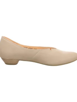 Leder-Ballerinas in Beige><noscript><img width=