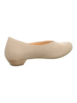 Leder-Ballerinas in Beige><noscript><img width=