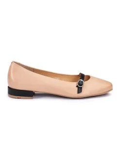 LLOYD Halbschuhe^Leder-Ballerinas in Beige