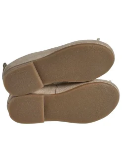 Leder-Ballerinas in Beige/ Gold><noscript><img width=