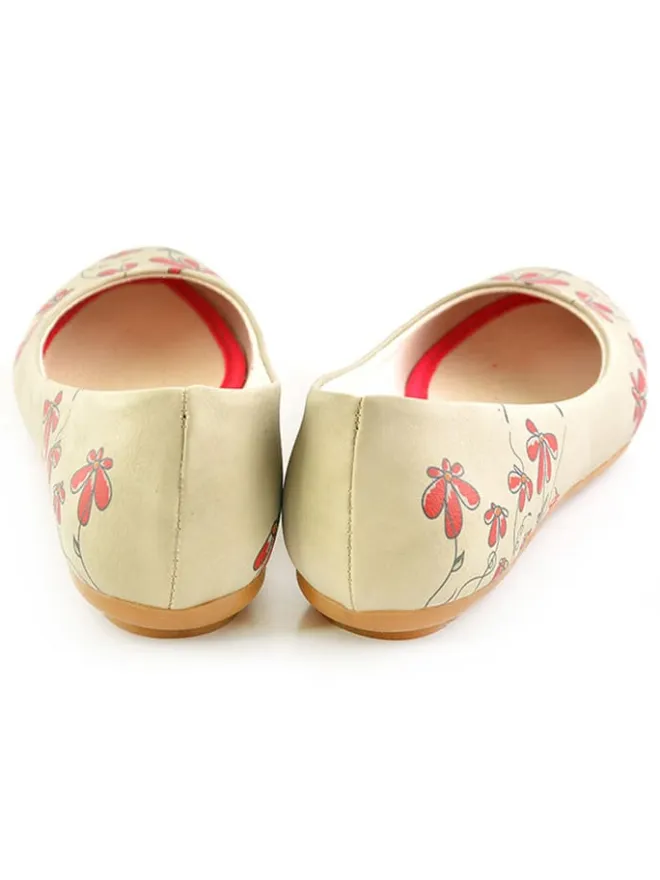 Goby Ballerinas^Leder-Ballerinas in Beige/ Rot