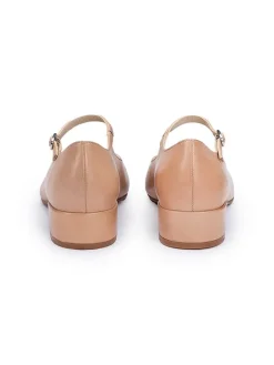 LLOYD Halbschuhe^Leder-Ballerinas in Beige/ Dunkelblau