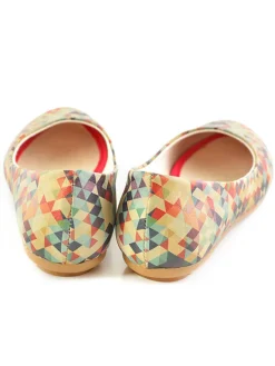 Leder-Ballerinas in Beige/ Bunt><noscript><img width=