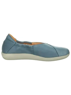 Leder-Ballerinas in Blau><noscript><img width=