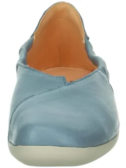 Leder-Ballerinas in Blau><noscript><img width=