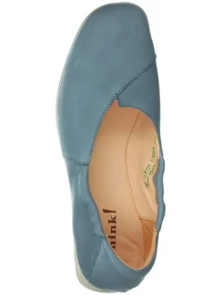Leder-Ballerinas in Blau><noscript><img width=