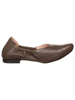 Leder-Ballerinas in Braun>Think! Outlet