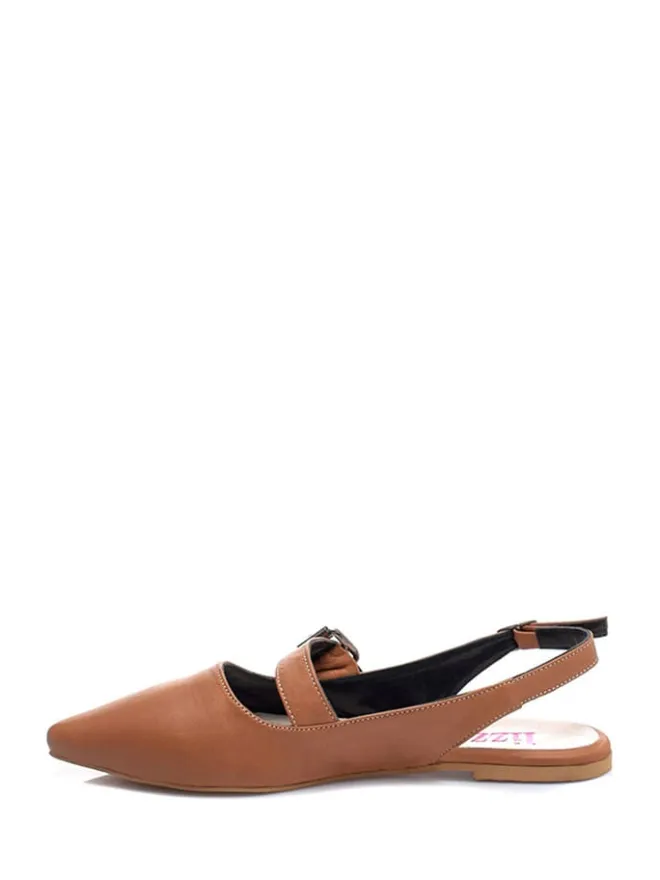 Leder-Ballerinas in Braun>Lizza Shoes Outlet