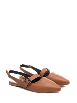 Leder-Ballerinas in Braun><noscript><img width=