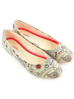 Goby Ballerinas^Leder-Ballerinas in Bunt/ Beige