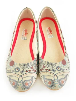 Goby Ballerinas^Leder-Ballerinas in Bunt/ Beige