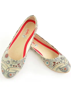 Goby Ballerinas^Leder-Ballerinas in Bunt/ Beige