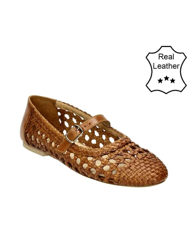 Leder-Ballerinas in Cognac>Bullboxer Outlet
