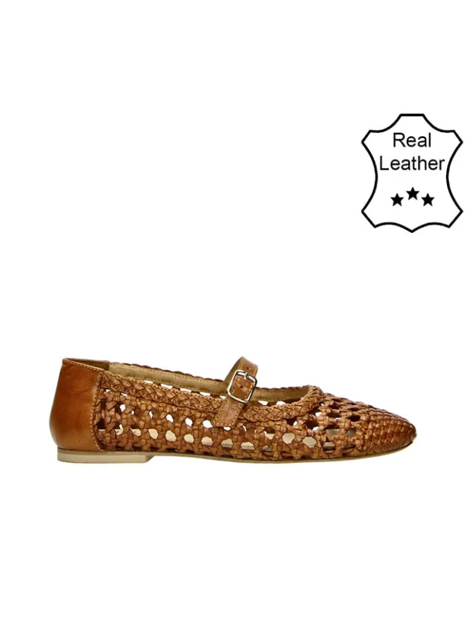 Leder-Ballerinas in Cognac>Bullboxer Outlet