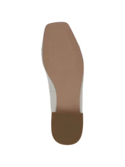 Leder-Ballerinas in Creme><noscript><img width=