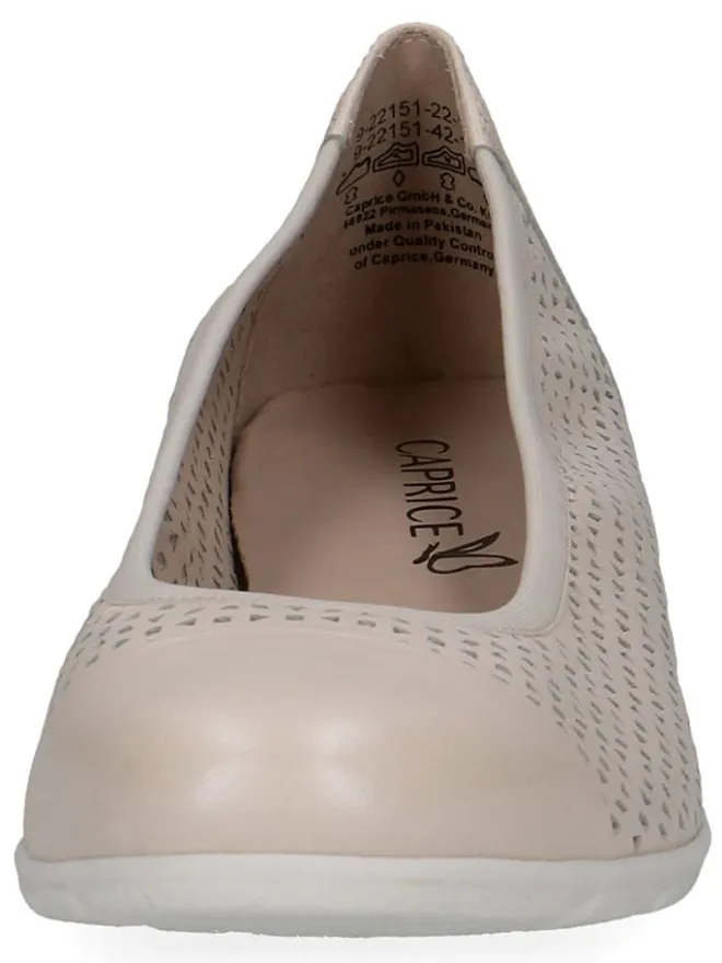 Caprice Ballerinas^Leder-Ballerinas in Creme