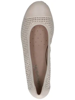Caprice Ballerinas^Leder-Ballerinas in Creme