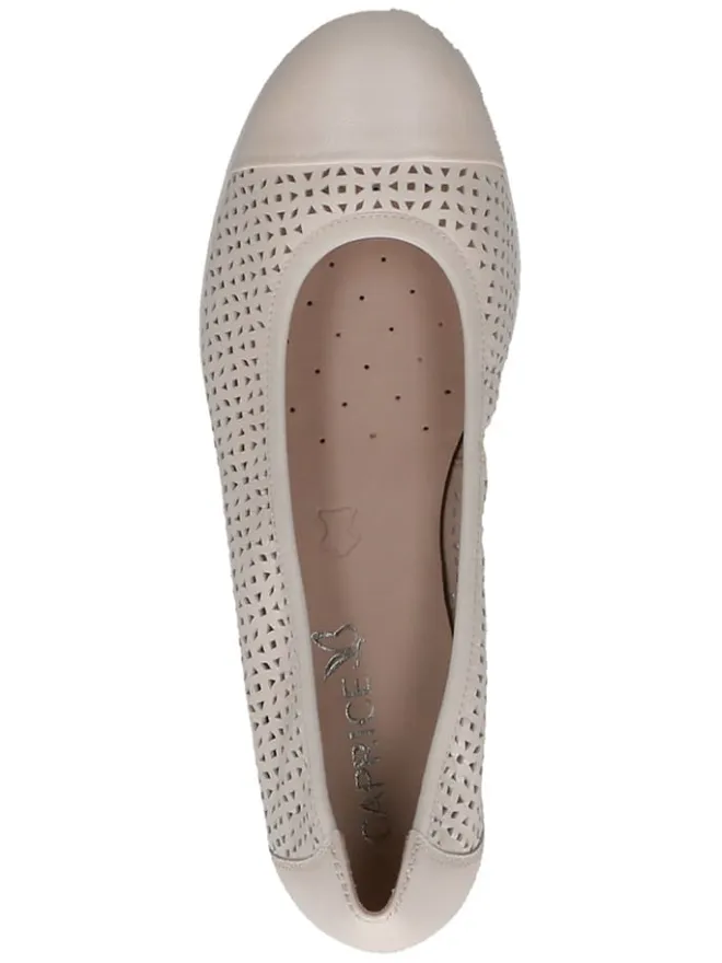 Caprice Ballerinas^Leder-Ballerinas in Creme
