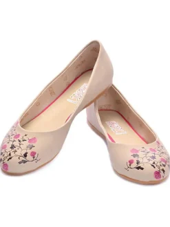 Goby Ballerinas^Leder-Ballerinas in Creme/ Pink