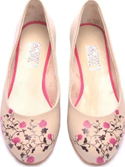 Goby Ballerinas^Leder-Ballerinas in Creme/ Pink