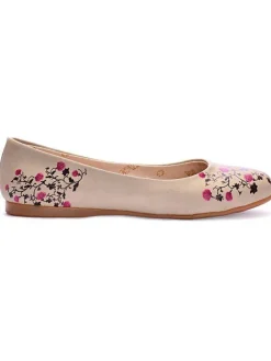 Goby Ballerinas^Leder-Ballerinas in Creme/ Pink