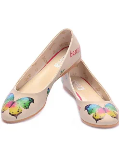 Goby Ballerinas^Leder-Ballerinas in Creme/ Bunt