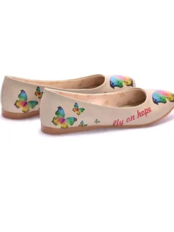 Goby Ballerinas^Leder-Ballerinas in Creme/ Bunt