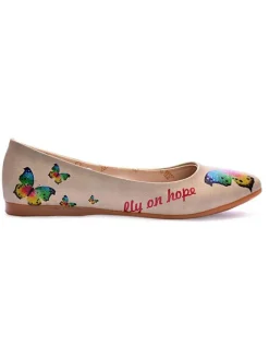 Goby Ballerinas^Leder-Ballerinas in Creme/ Bunt