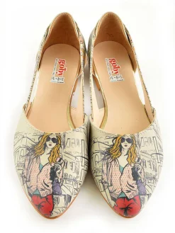 Goby Ballerinas^Leder-Ballerinas in Creme/ Bunt