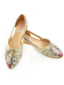 Goby Ballerinas^Leder-Ballerinas in Creme/ Bunt