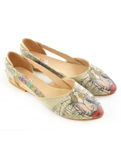 Goby Ballerinas^Leder-Ballerinas in Creme/ Bunt