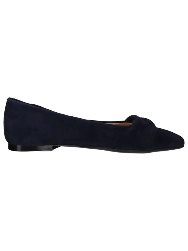 Leder-Ballerinas in Dunkelblau>PETER KAISER