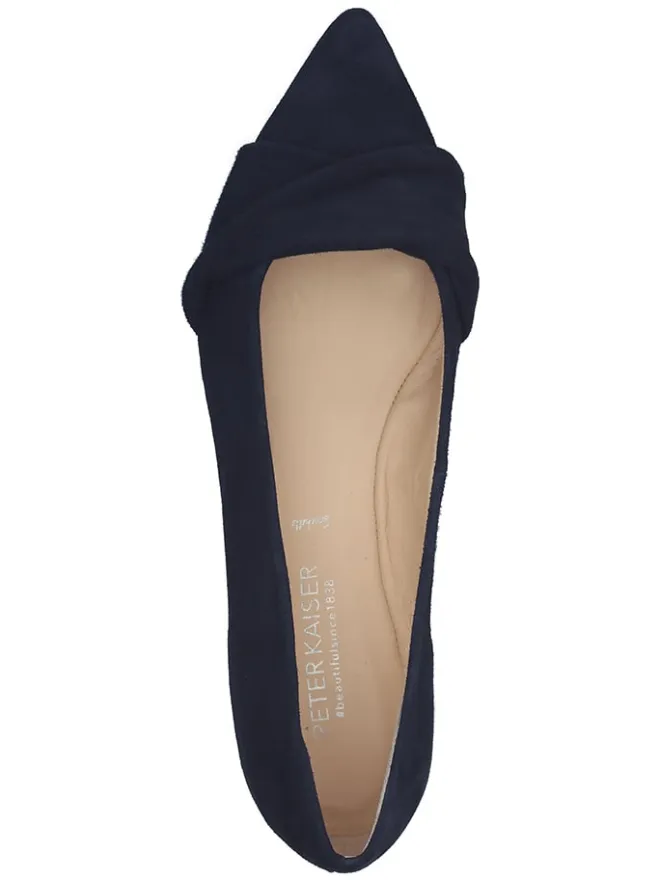 Leder-Ballerinas in Dunkelblau>PETER KAISER
