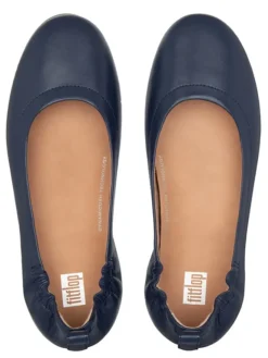 fitflop Ballerinas^Leder-Ballerinas in Dunkelblau
