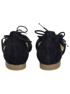 Leder-Ballerinas in Dunkelblau><noscript><img width=