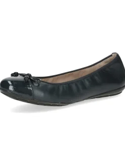 Leder-Ballerinas in Dunkelblau>Caprice Best