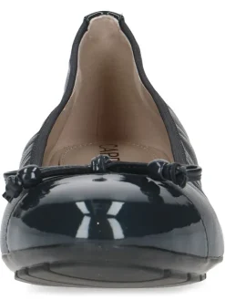 Leder-Ballerinas in Dunkelblau><noscript><img width=