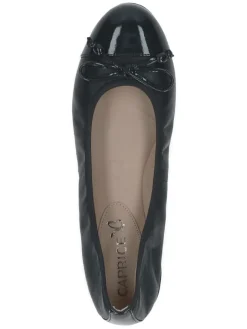 Leder-Ballerinas in Dunkelblau><noscript><img width=