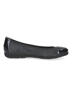 Leder-Ballerinas in Dunkelblau><noscript><img width=