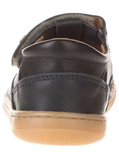 Leder-Ballerinas in Dunkelblau><noscript><img width=
