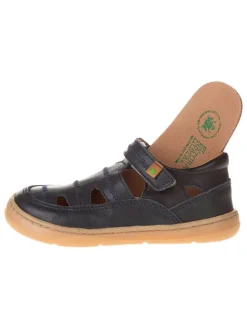 Leder-Ballerinas in Dunkelblau><noscript><img width=